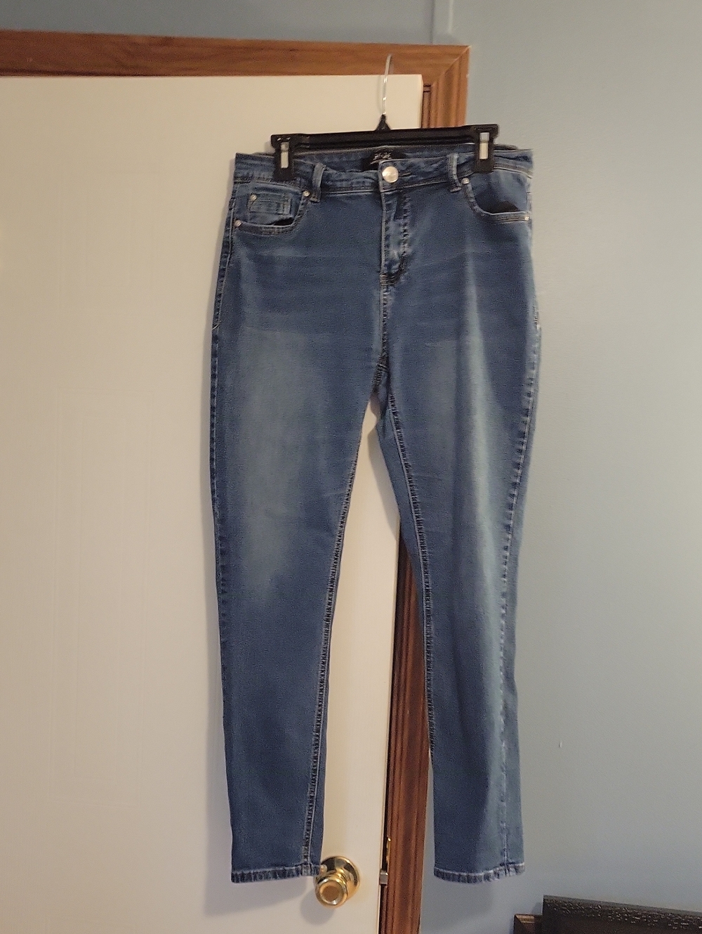 H & H Harmony & Havoc Blue Women's Mid-Rise Skinny Jeans Size 12